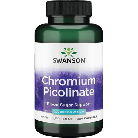 SWANSON PIKOLINIAN CHROMU 200MCG 200KAPSUŁEK