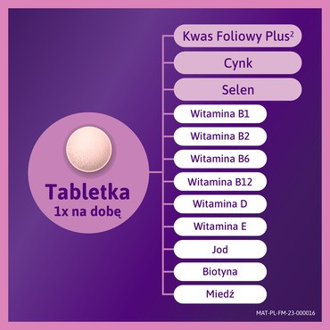 Femibion 0, Planowanie ciąży, Kwas foliowy Plus, 28 tabletek