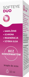 Softeye Duo, nawilżające krople do oczu, 10 ml