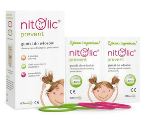 NITOLIC PREVENT GUMKI DO WŁOSÓW P/WSZAWICY 4SZTUKI
