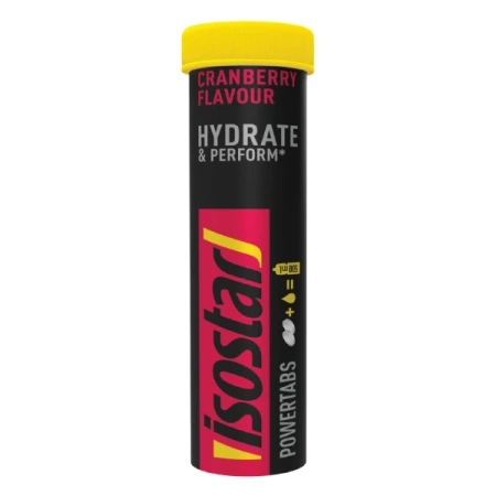 Isostar Hydrate & Perform Powertabs, żurawinowe tabletki musujące, 10 sztuk