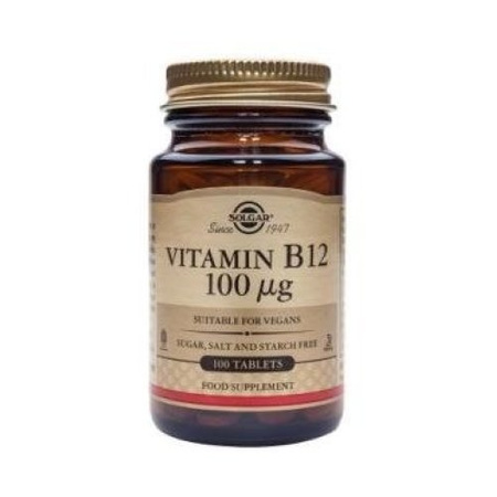 SOLGAR VITAMIN B12 NATURALNA 100UG 100TABLETEK