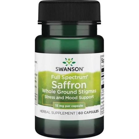 SWANSON SZAFRAN 15MG 60KAPSUŁEK