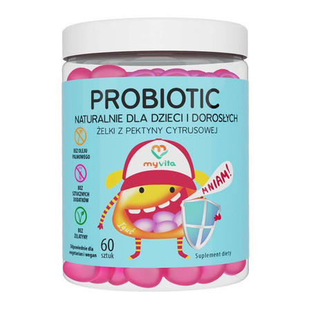 MYVITA PROBIOTIC ŻELKI 60SZTUK