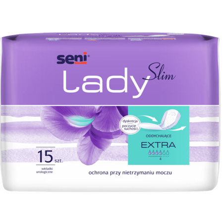SENI LADY SLIM EXTRA WKŁADKI UROLOGICZNE 15SZTUK