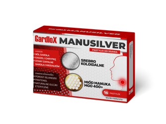 Gardlox MANUSILVER, pastylki do ssania, 16 sztuk