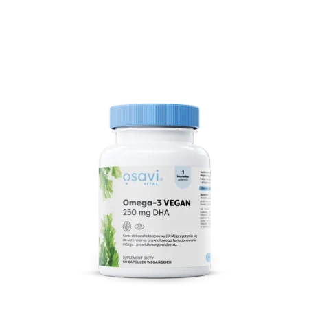Osavi Omega-3 VEGAN 250 mg DHA 60 kapsułek