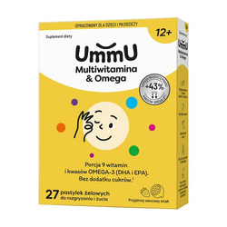 UmmU Multiwitamina & Omega 12+, 27 pastylek żelowych do rozgryzania i żucia