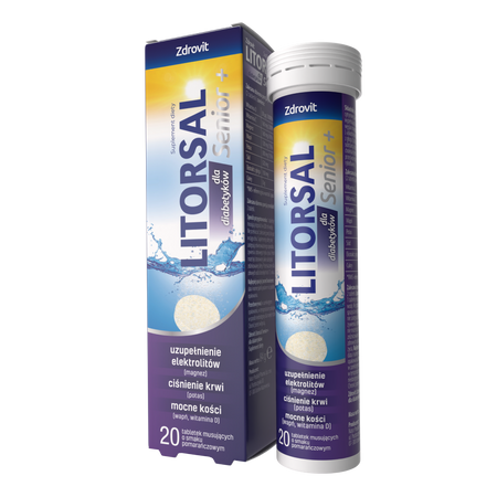 Zdrovit Litorsal Senior+ dla diabetyków 20 tabletek musujacych