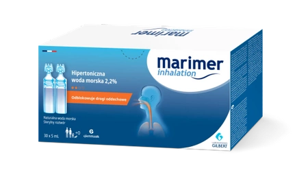 Marimer, hipertoniczna woda morska do inhalacji,30 ampułek
