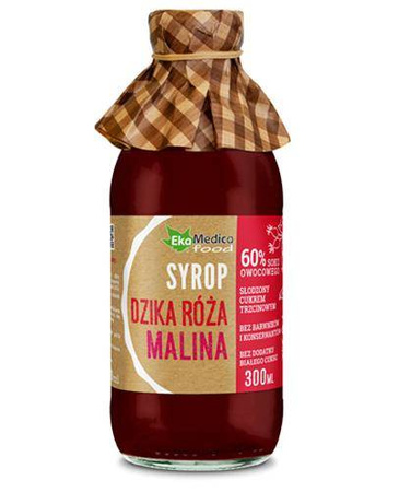 EKAMEDICA SYROP DZIKA RÓŻA, MALINA 300ML