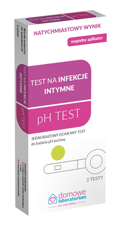 TEST NA INFEKCJE INTYMNE PH TEST, badaj się sam, 2SZTUKI