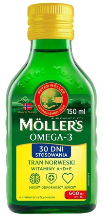 Moller's Tran norweski, smak cytrynowy, 150 ml