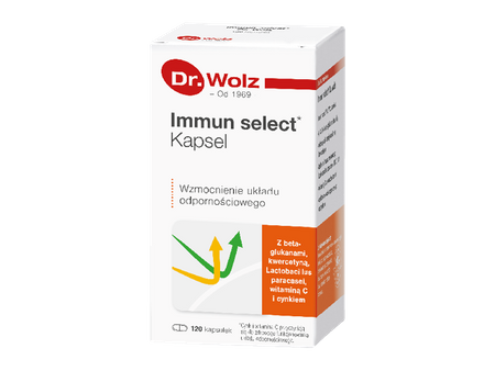 Immun Select , beta-glukany, na odporność, 120 kapsułek (Dr.Wolz)