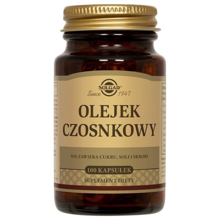 SOLGAR OLEJEK CZOSNKOWY 1MG 100KAPSUŁEK
