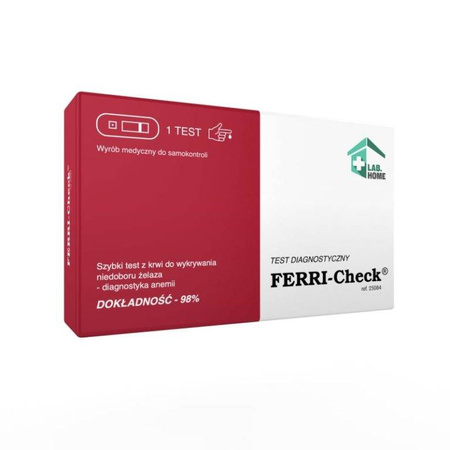 TEST FERRI-CHECK,WYKRYWANIE NIEDOBORU ŻELAZA 1SZT