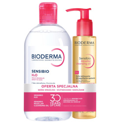 Bioderma Zestaw Sensibio płyn 500 ml + Olejek micelarny 150 ml