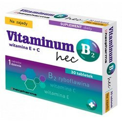 VITAMINUM B2,E,C HEC NA ZAJADY 30TABLETEK