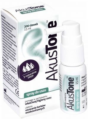Akustone spray do czyszczenia uszu 15 ml