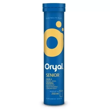 Oryal Senior, elektrolity, 20 tabletek musujących