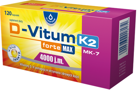 D-VITUM FORTE MAX 4000J.M. K2 120KAPSUŁEK