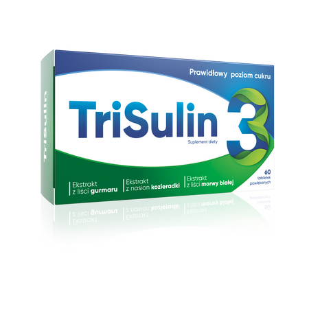 Trisulin, prawidłowy poziom cukru, 60 tabletek
