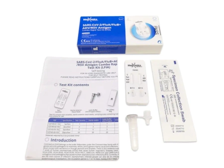 Test Combo 5 w 1 COVID-19, Grypa A/B, RSV, Adenowirus, 1 sztuka