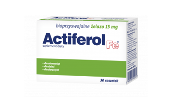 ACTIFEROL FE 15MG, żelazo, 30SASZETEK
