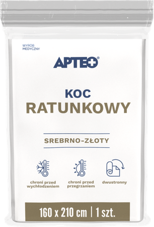 KOC RATUNKOWY SREBRNO-ZŁOTY 160CMX210CM (APTEO) 