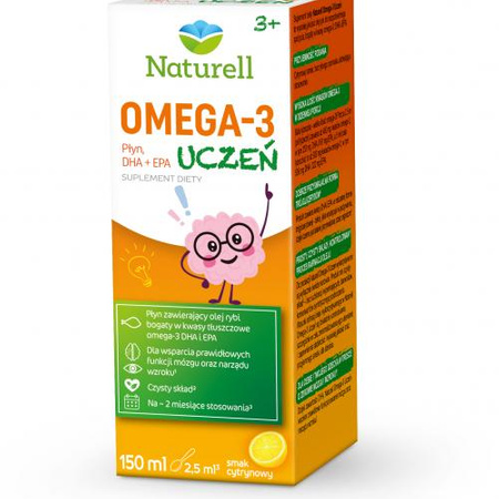 Naturell Omega 3 Uczeń płyn 150 ml 