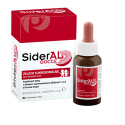 Sideral Gocce, krople z żelazem sukrosomalnym, 30 ml