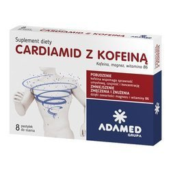 CARDIAMID Z KOFEINĄ 8 PASTYLEK DO SSANIA