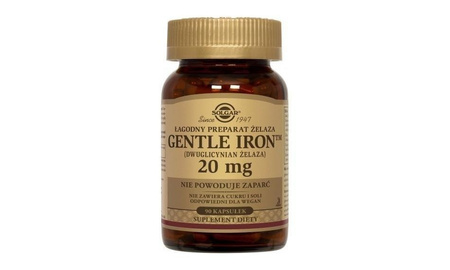 SOLGAR GENTLE IRON(ŻELAZO) 20MG 90KAPSUŁEK