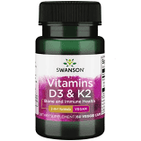 SWANSON WITAMINA D3 I K2 60KAPSUŁEK
