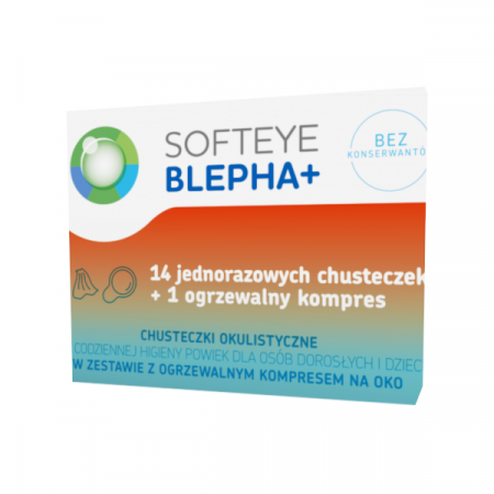 SOFTEYE BLEPHA+ (14 CHUSTECZEK + KOMPRES NA OKO)