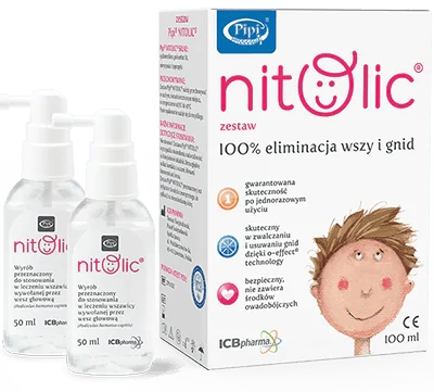 Pipi Nitolic, Zestaw do leczenia wszawicy, 100 ml 