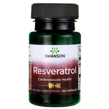 SWANSON RESWERATROL 50MG 30KAPSUŁEK