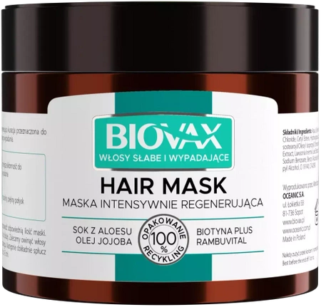 Biovax regenerująca maska do włosów 250 g 