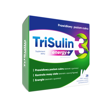 TRISULIN ENERGY+, na poziom cukru  i prawidłową masę ciała, 28SASZETEK