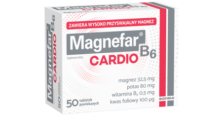 Magnefar B6 Cardio 50 tabletek