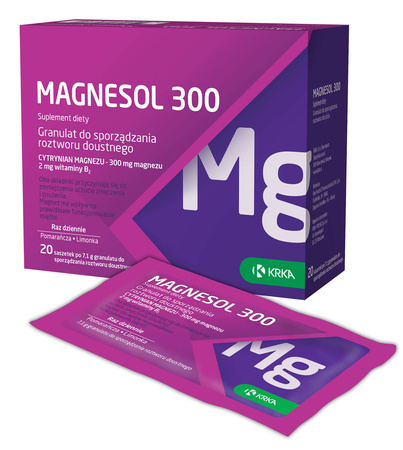 MAGNESOL 300, magnez, 20SASZETEK