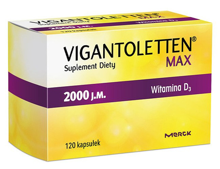 VIGANTOLETTEN 2000J.M. 120 KAPSUŁEK Z WITAMINĄ D