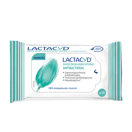 LACTACYD CHUSTECZKI ANTIBACTERIAL 15SZTUK