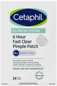 Cetaphil 6 Hour Fast Clear Pimple Patch, plastry na wypryski, 24 sztuki