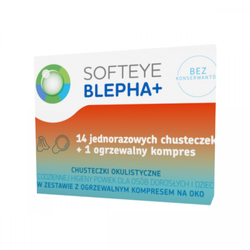 SOFTEYE BLEPHA+ (14 CHUSTECZEK + KOMPRES NA OKO)
