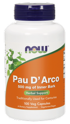NOW FOODS PAU D'ARCO 500MG 100KAPSUŁEK