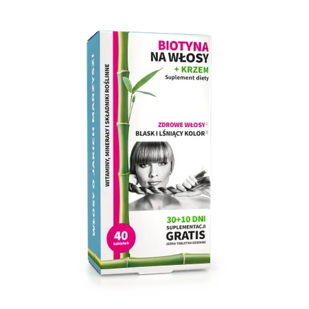 Noble Health Biotyna na włosy + Krzem 40 tabletek 