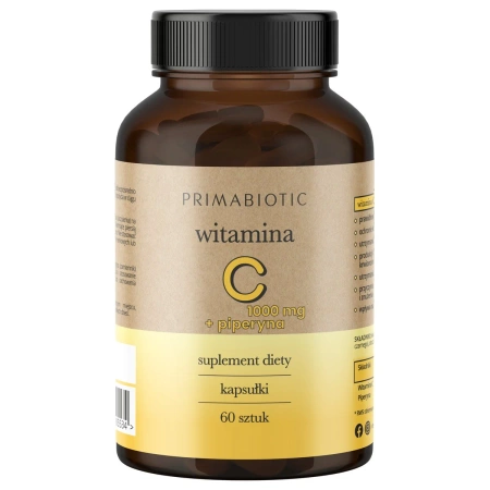 Primabiotic Witamina C 1000 mg + Piperyna 60 kapsułek