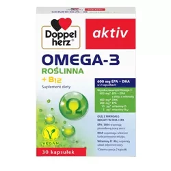DOPPELHERZ AKTIV OMEGA-3 ROŚLINNA + B12 30KAPSUŁEK
