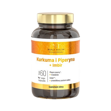 Noble Health Kurkuma i Pipieryna + Imbir 60 kapsułek